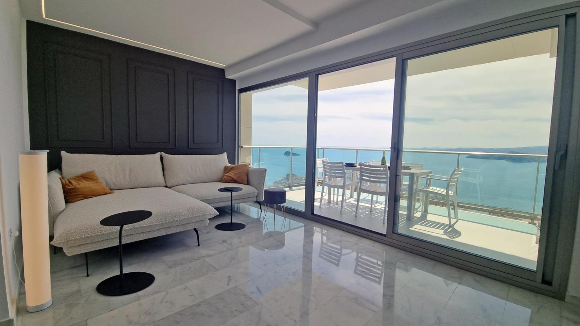 شقة Skyline 37 Terraza Con Vista Al Mar بينايدورم المظهر الخارجي الصورة